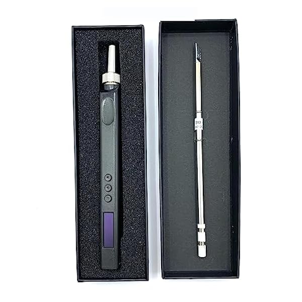 Lödning kit Smart elektrisk lödkolvsats, justerbar temperatur bärbar lödsvetsstation värmepenna, svetsverktyg (Color : T12-KR, Size : 1)